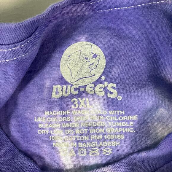 Buc-ee’s T-Shirt Mens 3XL Tie-Dye Mardi Gras Peace Love Beaver Graphic Tee - Picture 3 of 7